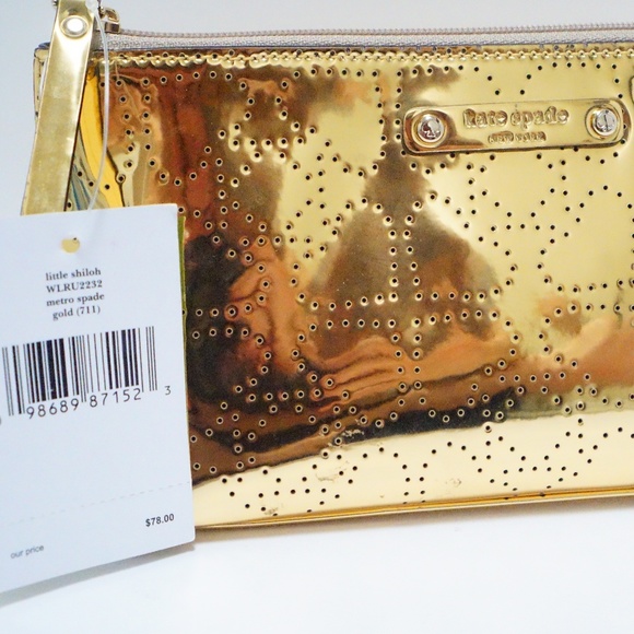 Kate Spade Gold Clutch NWT - Picture 3 of 4